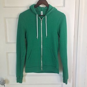 American Apparel Green Hoodie | size small